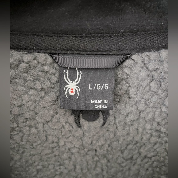 Spyder Men's District Full Zip Black & Gray Jacket SZ L. - Picture 4 of 7